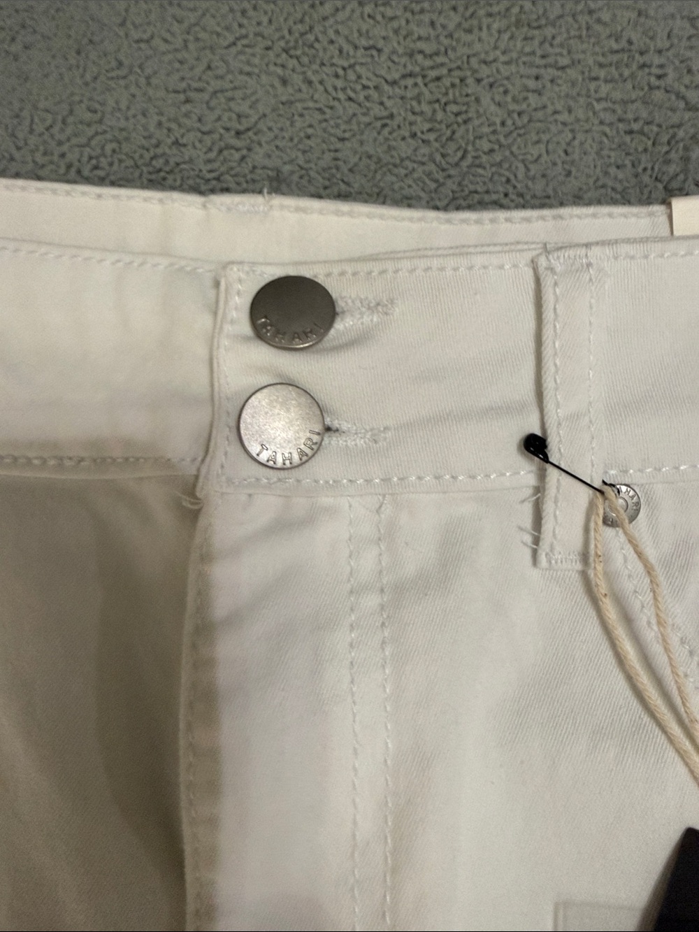 Tahari White Denim Jean Shorts for Women - Picture 4 of 12